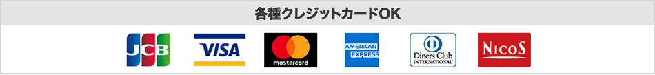 JCB VISA MasterCard DC American express UFJ NICOS